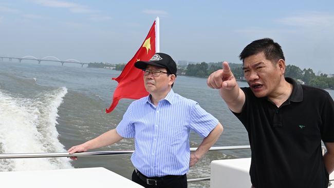 福建省防指副总指挥、省水利厅厅长刘琳率队调研指导闽江流域防汛抗旱与河湖管理保护工作。