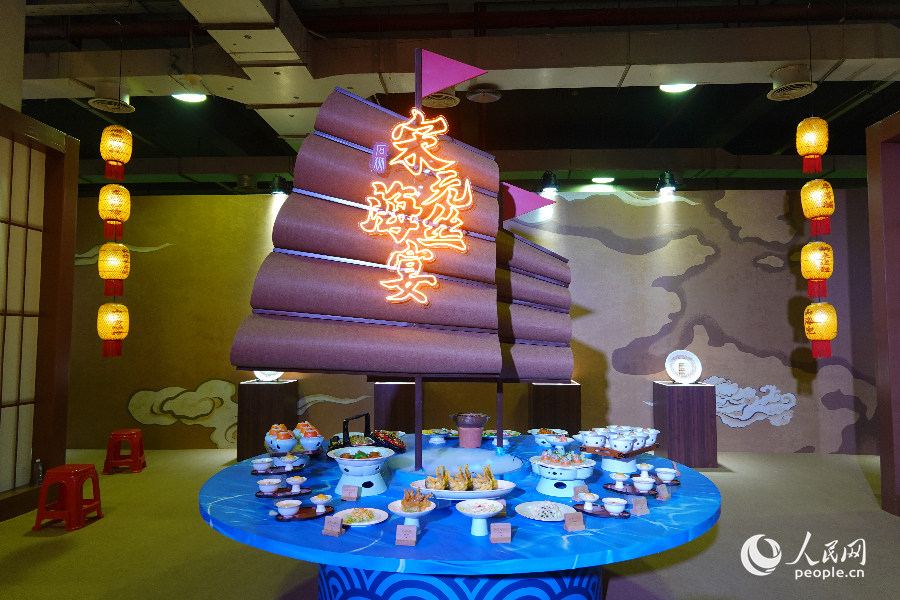 “宋元海丝宴”餐品展示。人民网 李雨晴摄