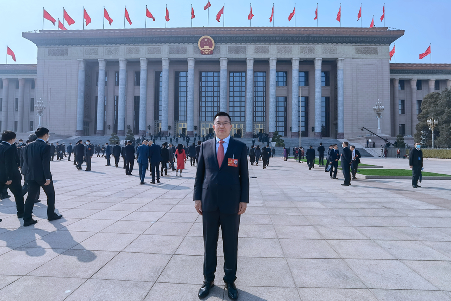 全国政协委员、厦门航空有限公司党委书记、董事长赵东。受访者供图