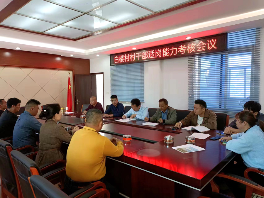 漳州市平和县白楼村召开村干部适岗能力评估会议。林朝阳摄