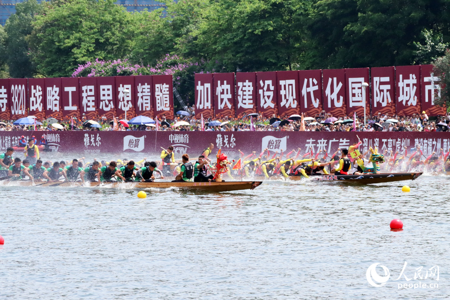 戰鼓擂擂、百舸爭流。人民網記者 劉卿攝