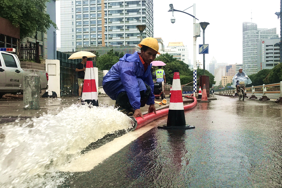 树兜地下通道排水。福州市市政工程中心供图