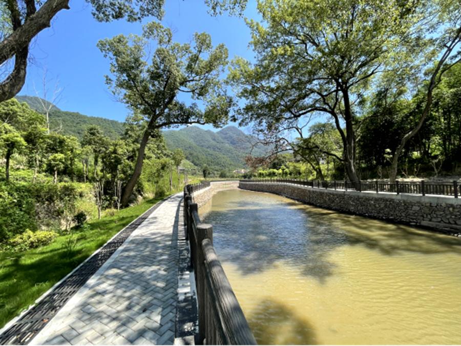 永泰县大樟溪（坵演村至白杜村段）安全生态水系建设项目。福州市水利局供图