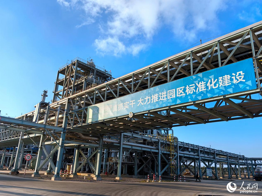 申遠一體化產業園內的電子特氣生產線。人民網 葉青卿攝