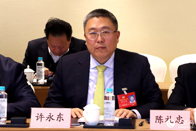 福建省政协委员、福建省新阶联会长许永东。人民网记者 林盈摄