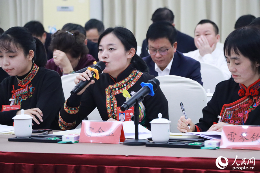 与会代表在代表团会议中踊跃发言。人民网记者 刘卿摄