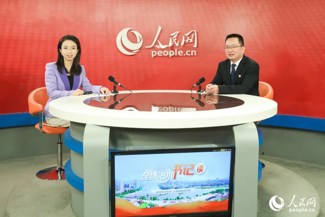 福州市晋安区委书记林涛做客人民网福建演播室。人民网 陈永整摄