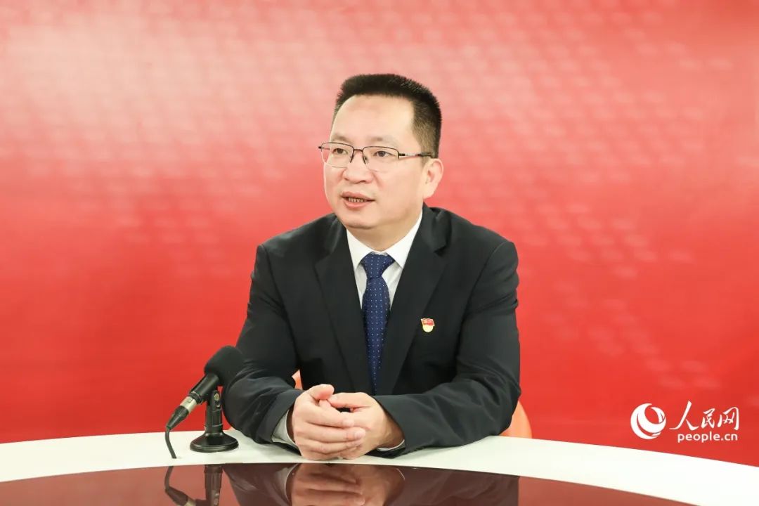 福州市晋安区委书记林涛接受人民网专访。人民网 陈永整摄