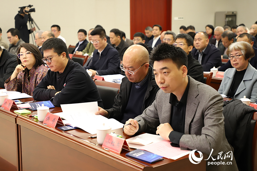 此次推進會，網站平台負責人的位置在會場第一排。人民網 黃東儀攝