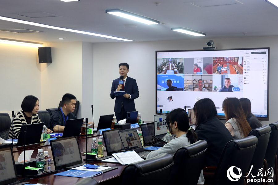 2025数字中国创新大赛数字文旅赛道复赛“云答辩”现场。人民网 谢星宇摄