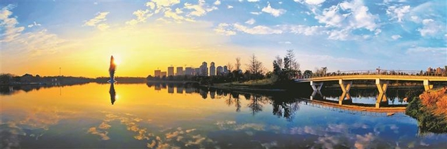 夕阳下的海丝艺术公园景色分外美丽