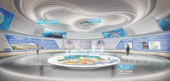 線下規劃展覽館的“廈門大沙盤”也被搬到線上。