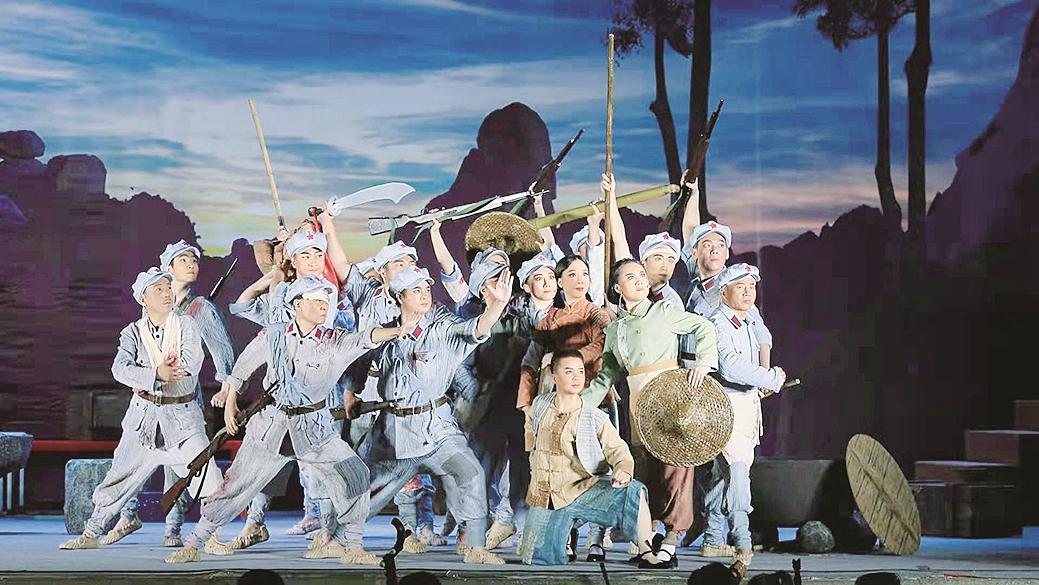 大型潮剧现代戏《乌山魂》排演现场。戴园笙摄