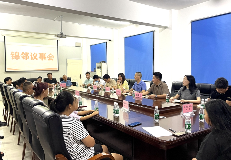 锦邻议事会。锦里村委会供图