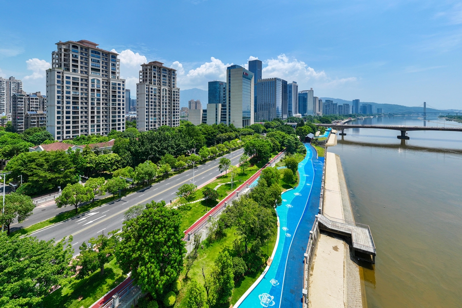 閩江台江段防洪堤。福州市水利局供圖