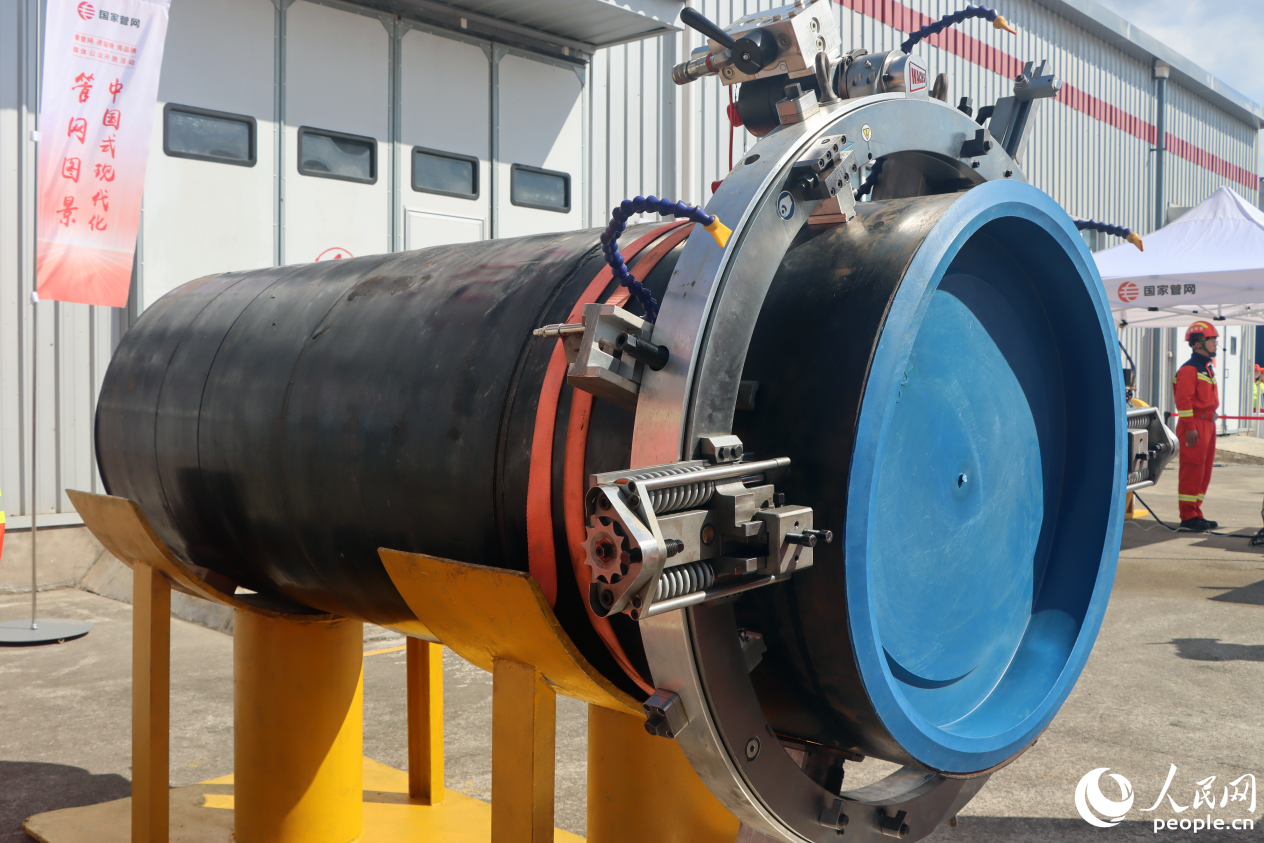 分瓣式切割坡口機。人民網 林銘賢攝