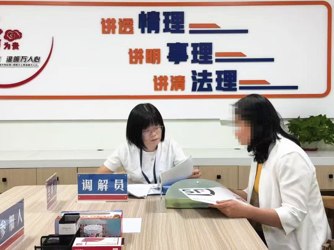 调解员正调解一起矛盾纠纷