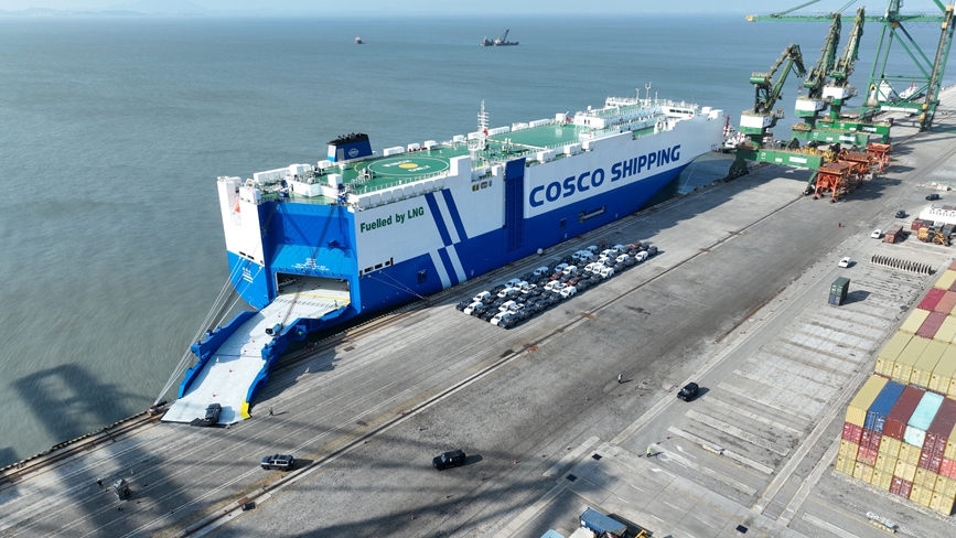 “福建造”船舶与“福建造”汽车协同出海