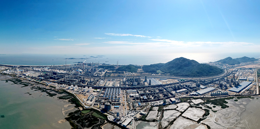 中沙古雷乙烯項目建設現場。詹照宇攝