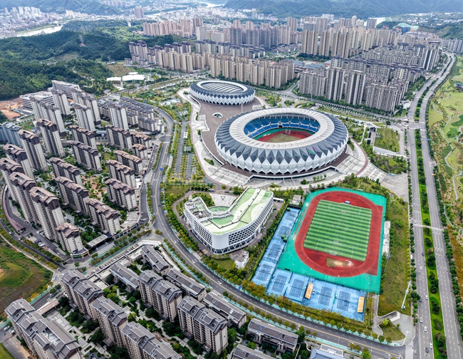 武夷新区体育中心入选中国“全域海绵”典范项目。朱宇摄