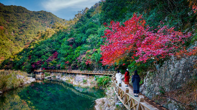 宅中乡水泊岩。魏发松摄