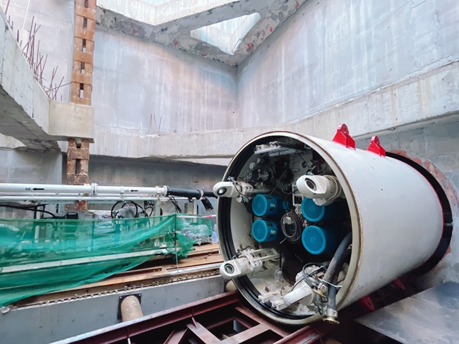 筼筜湖南岸排水排澇系統工程項目施工現場。廈門市政環科排水公司供圖