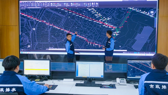 智慧排水1.0系統賦能排水管理數字化轉型。廈門市政環科排水公司供圖