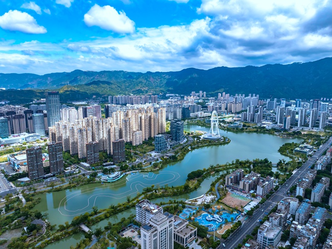 晉安湖鳥瞰。晉安區委宣傳部供圖