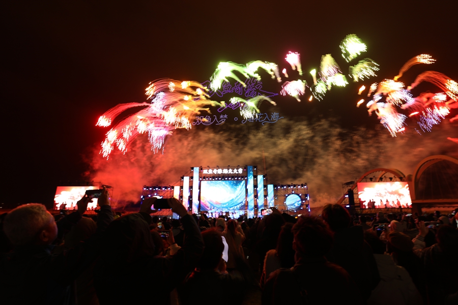 双鱼入梦、烟花绽放。林洁摄