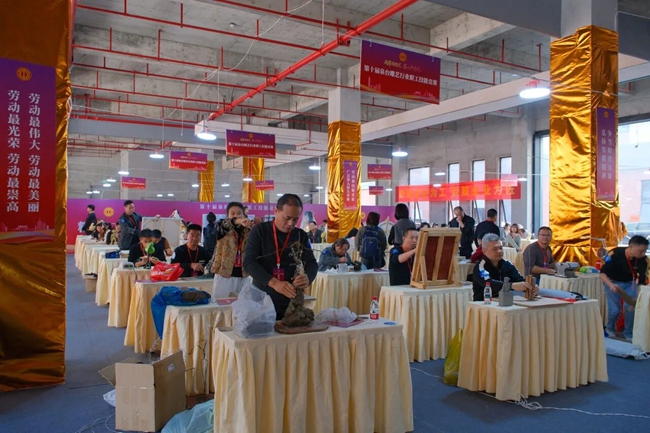 第十届泉台雕艺行业职工技能竞赛现场