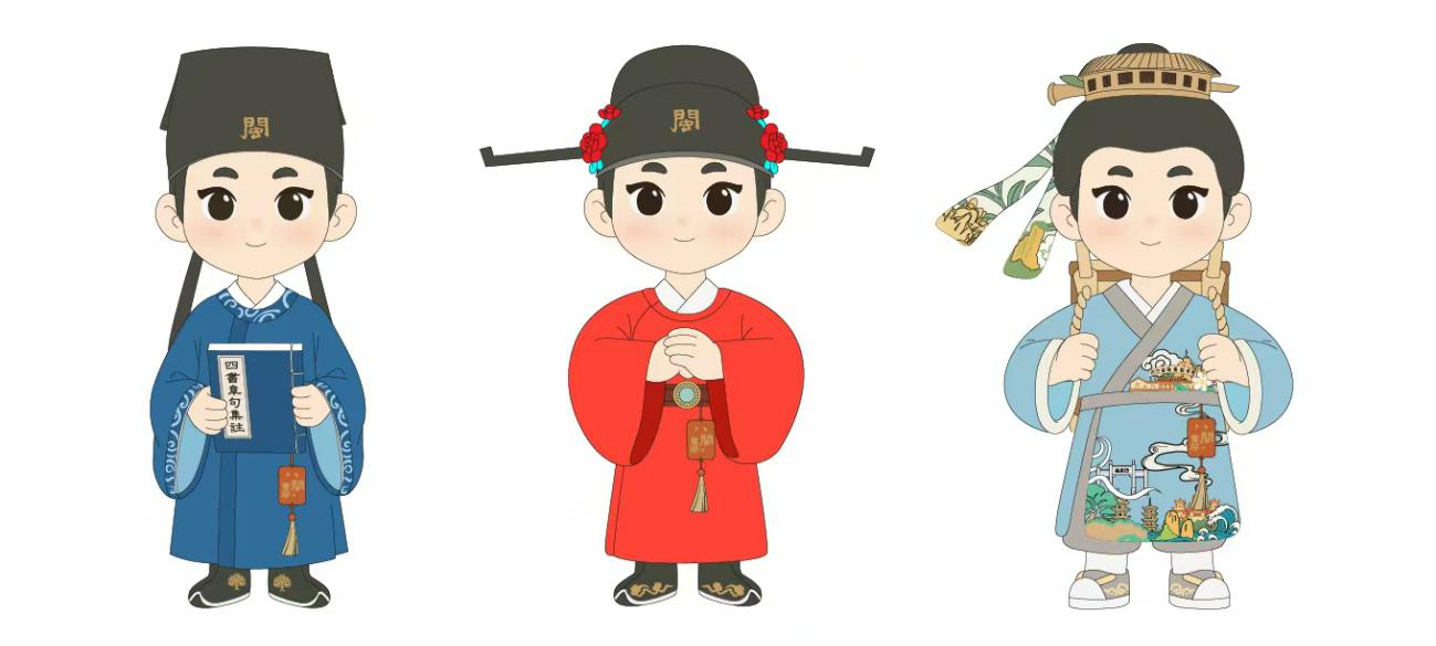 “八閩書房”IP形象三大場景服飾