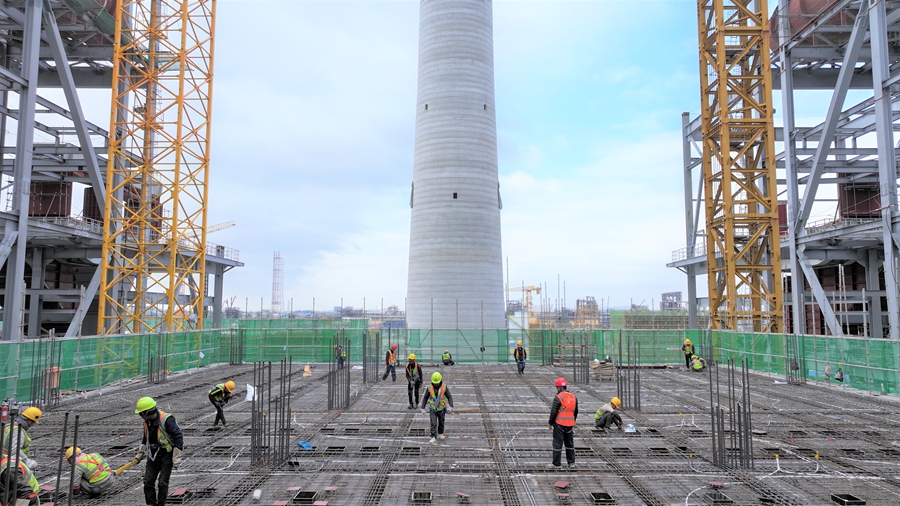 電控樓梁板鋼筋施工