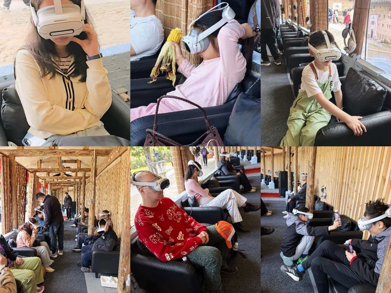 游客現場體驗土樓低空文旅項目