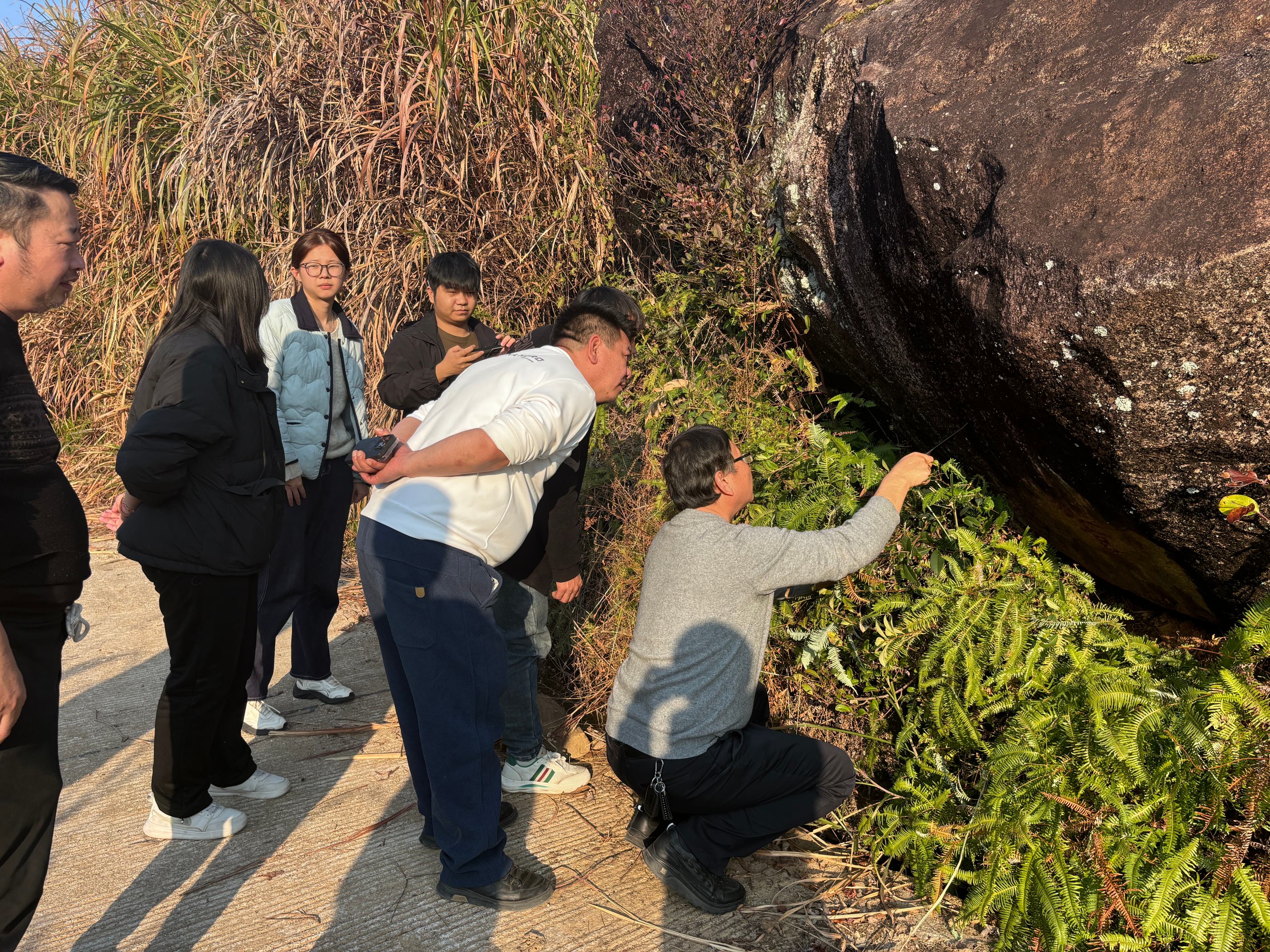 实践队师生在首阳村调研
