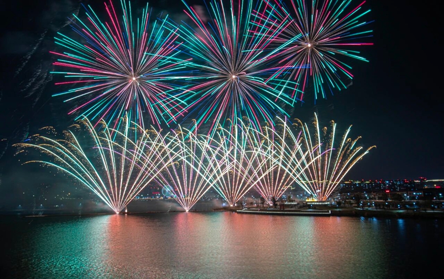 煙花秀現場。劉杰輝攝