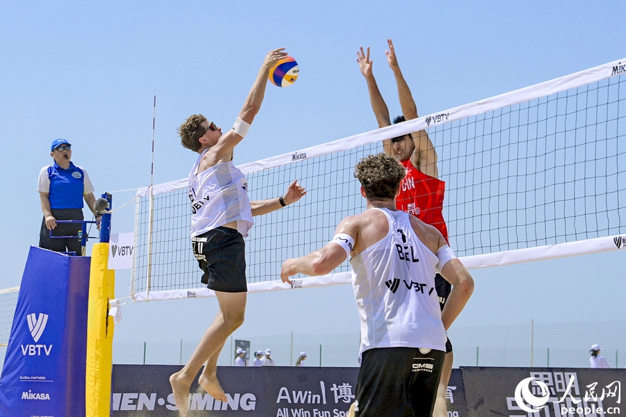 2025国际排联沙滩排球职业巡回赛厦门挑战赛。人民网记者 陈博摄