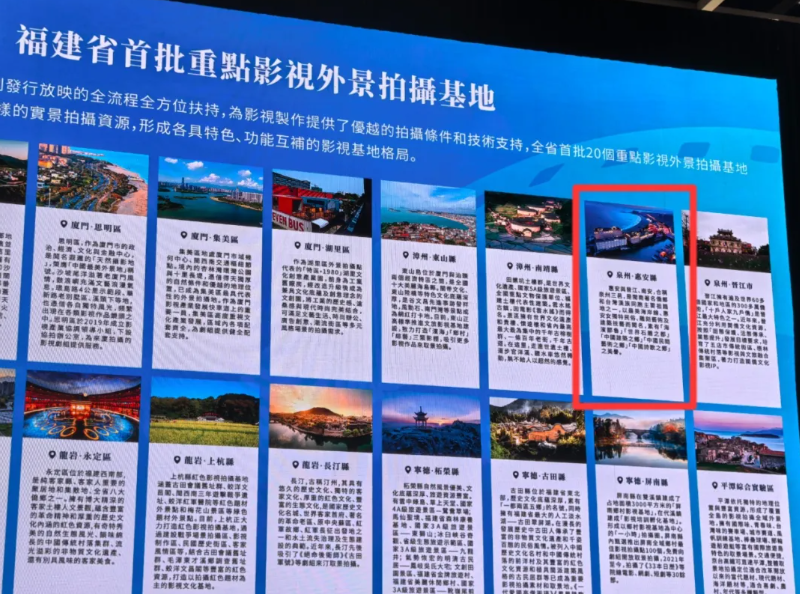惠安县获评“福建省首批重点影视外景拍摄基地”