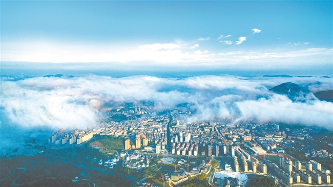 柘榮縣城關航拍圖。袁鑌攝