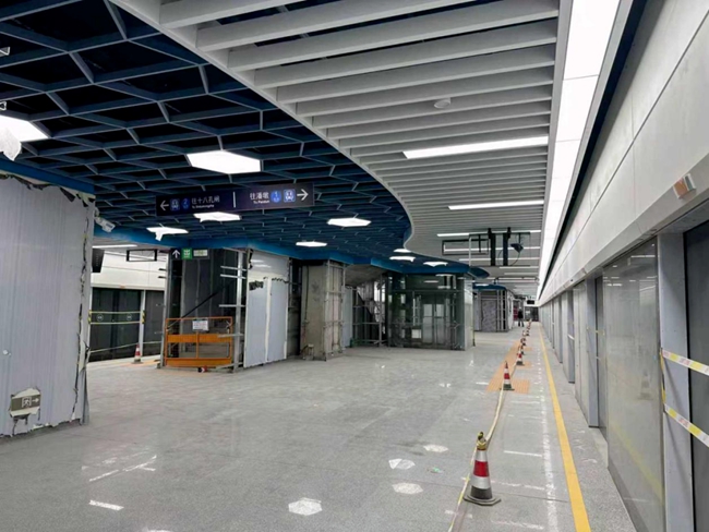 6号线东调段万沙·滨海三中站站台层