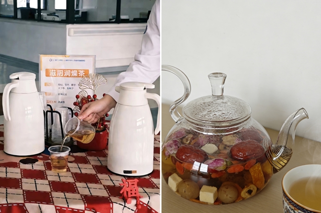 晉江市醫院全科醫學科病區准備的中藥養生茶