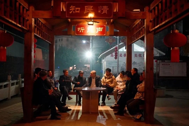 凤埔乡苏墩村“晨巡晚议”现场