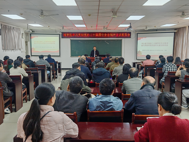 学院党委开展学习贯彻党的二十届四中全会精神宣讲报告会