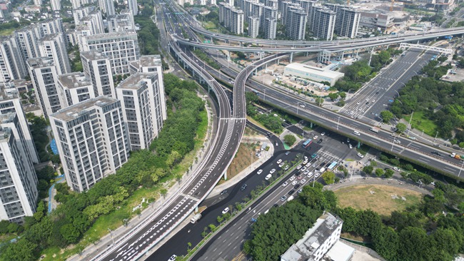 白湖亭立交工程（第四标段）主体结构完工
