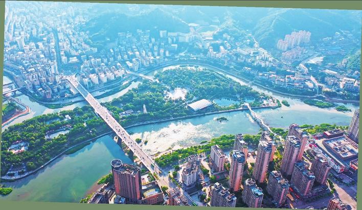 尤溪县城航拍图