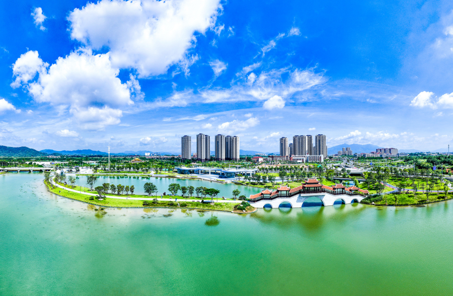 位于芗城区的西湖生态园。郑文典摄