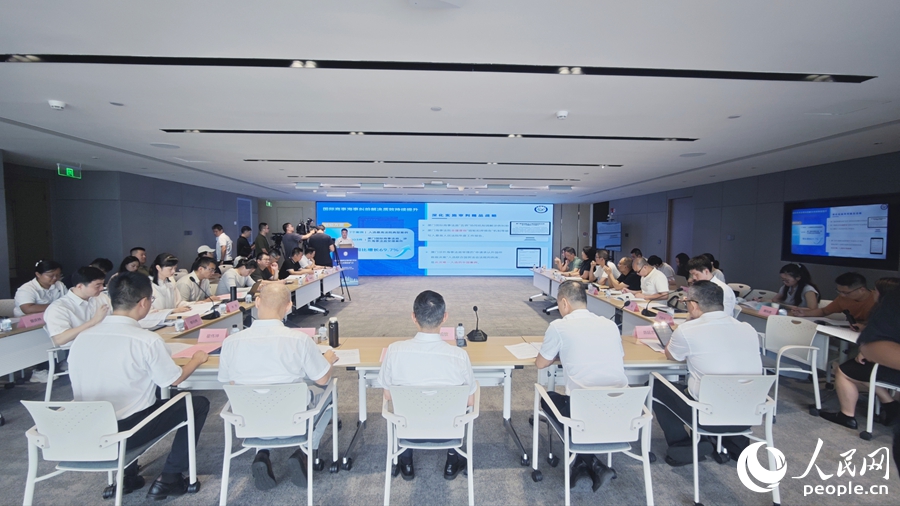 介绍海丝法务区厦门片区建设成效。人民网 余乃鎏摄
