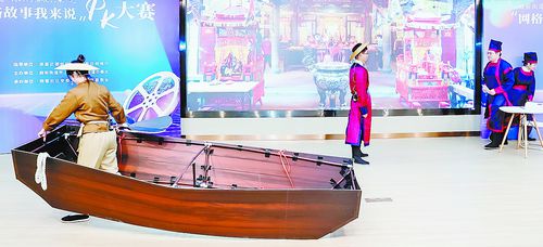 高殿社区表演节目《高崎古驿道的故事》。