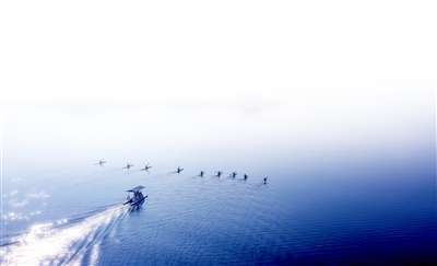 翠屏湖波光潋滟，有优质的水源和湿地